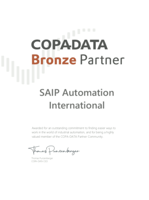 CopaData bronze partner certificate